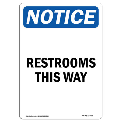 Signe «Restroom This Way»