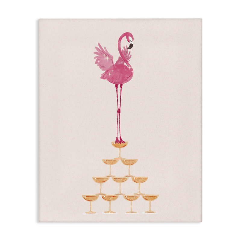 «Balancing Flamingo & Wine» par Ziwei Li, H 30 po x l 24 po