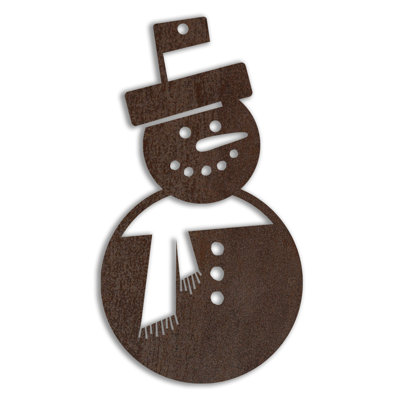 Ornement simple en métal bonhomme de neige