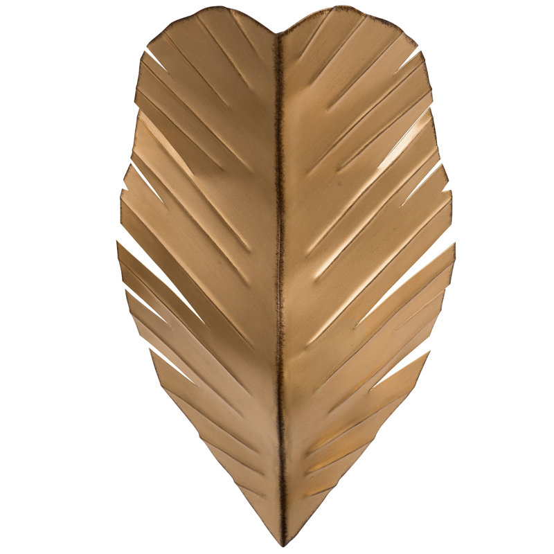 Banana Leaf Wall Sconce - 2-Light - Gold w/Dark Edging, Gold/Dark Edging