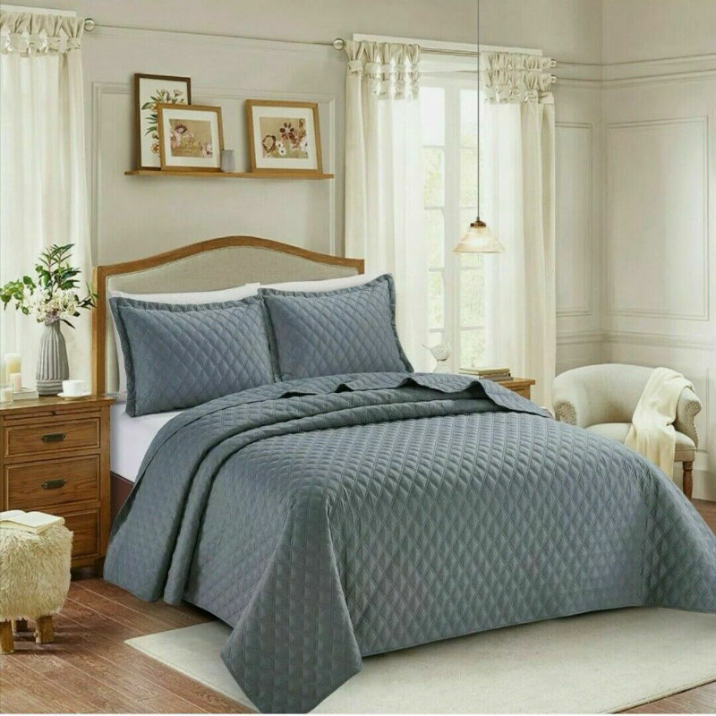 Amnon Throw Blanket, Silver, W240 x L240cm