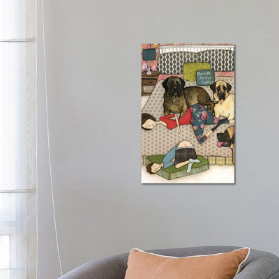 Mastiff Slobber Cuddles by Jamie Morath - Wrapped Canvas Gallery-Wrapped Canvas Giclée
