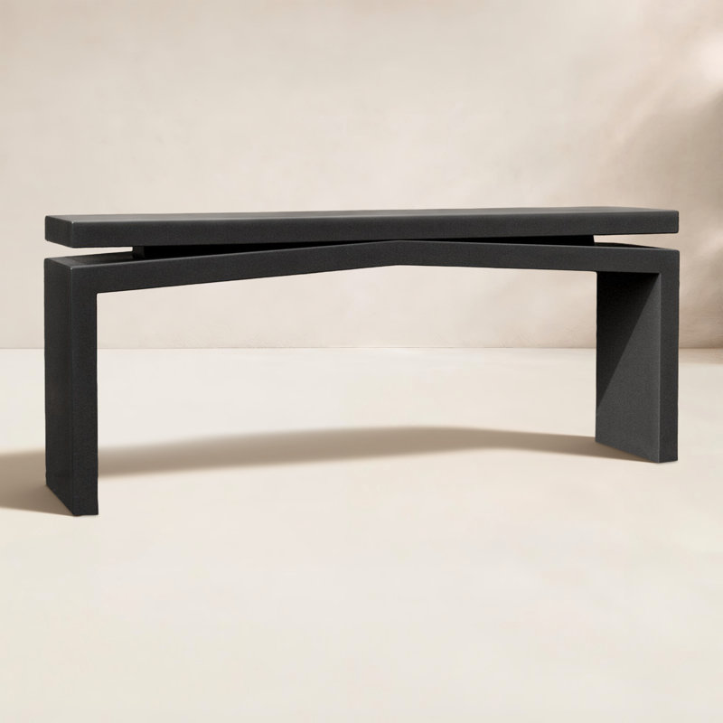 Quanette Outdoor Console Table-Charcoal Concrete