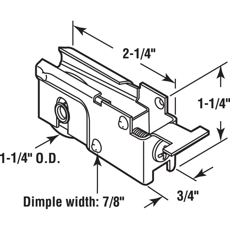 Rouleau de roulement à billes en acier de 1-1 / 4 po Prime-Line (paquet simple)