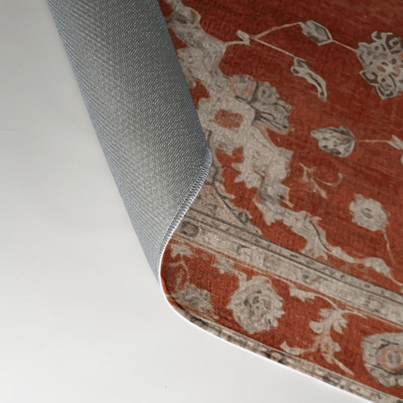 Tapis intérieur et extérieur brun Overdyed, Rectangle 5 pi x 7 pi