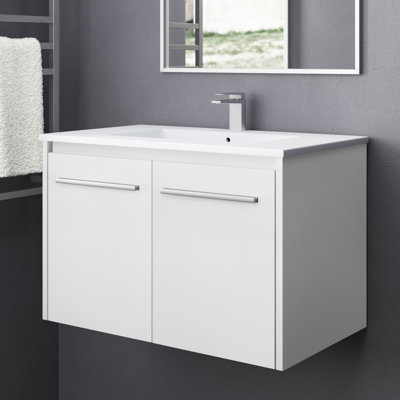 Agostini 30'' Single Bathroom Vanity with Resin Top