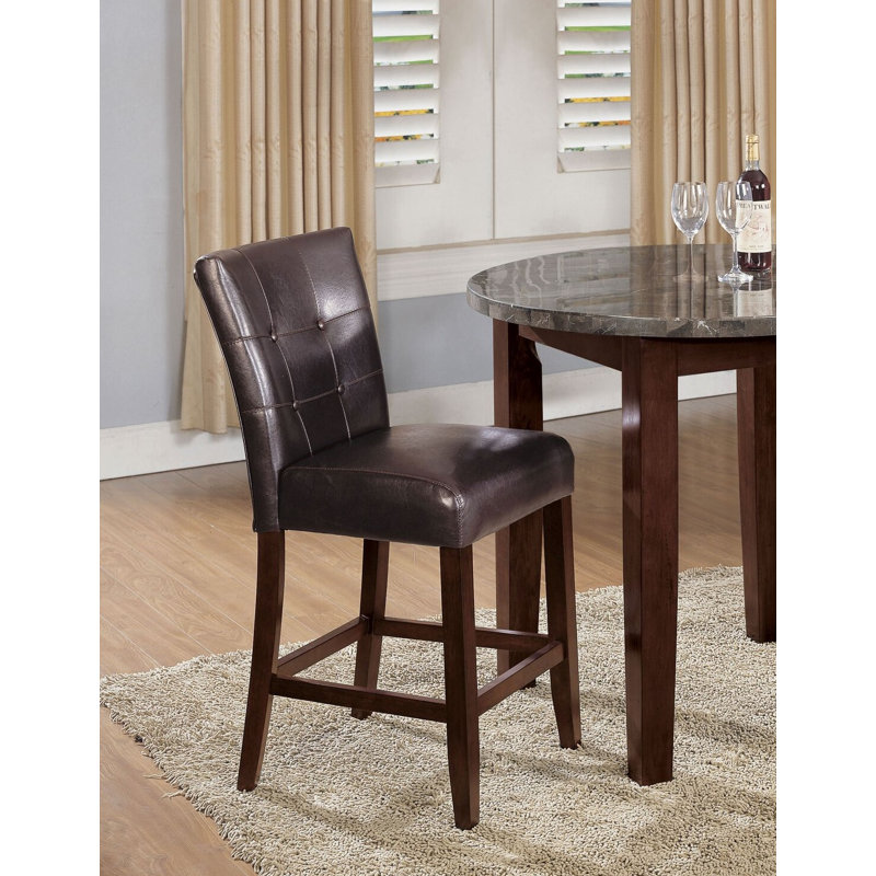 Rothenberg Upholstered Faux Leather Counter Stool