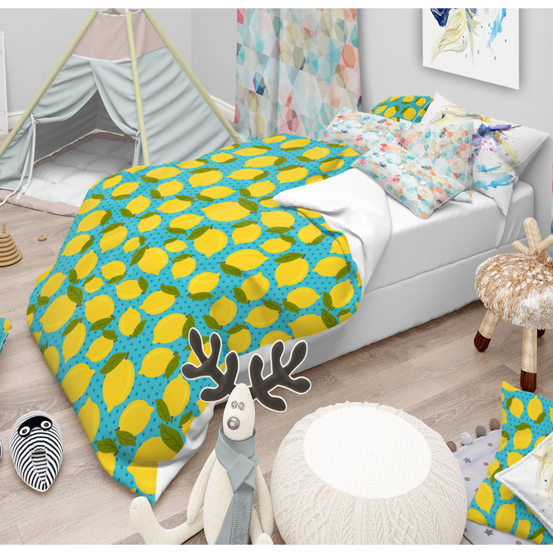 Ensemble de housse de couette tropical kids, Housse de couette double / grand + 2 taies