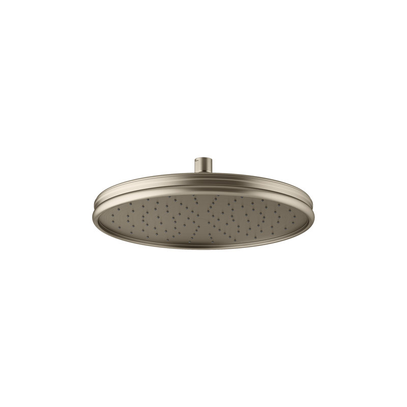 Foundations Air-Induction Large Traditional Rain Showerhead, Brushed Bronze
