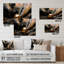 Gold And Black Marbled Euphoria II - Abstract Marble Acrylic Wall Art-101523786