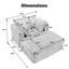 Chaise longue surdimensionnée en velours côtelé avec repose-pieds-104849595