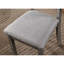 Chaises de salle à manger grises 2 pièces, siège en tissu, dossier, brossé, chaises de style rustique transitionnel, gris, brossé