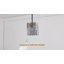 Luminaire suspendu moderne en verre ondulé gris fumé 1 lumière 5,1 po