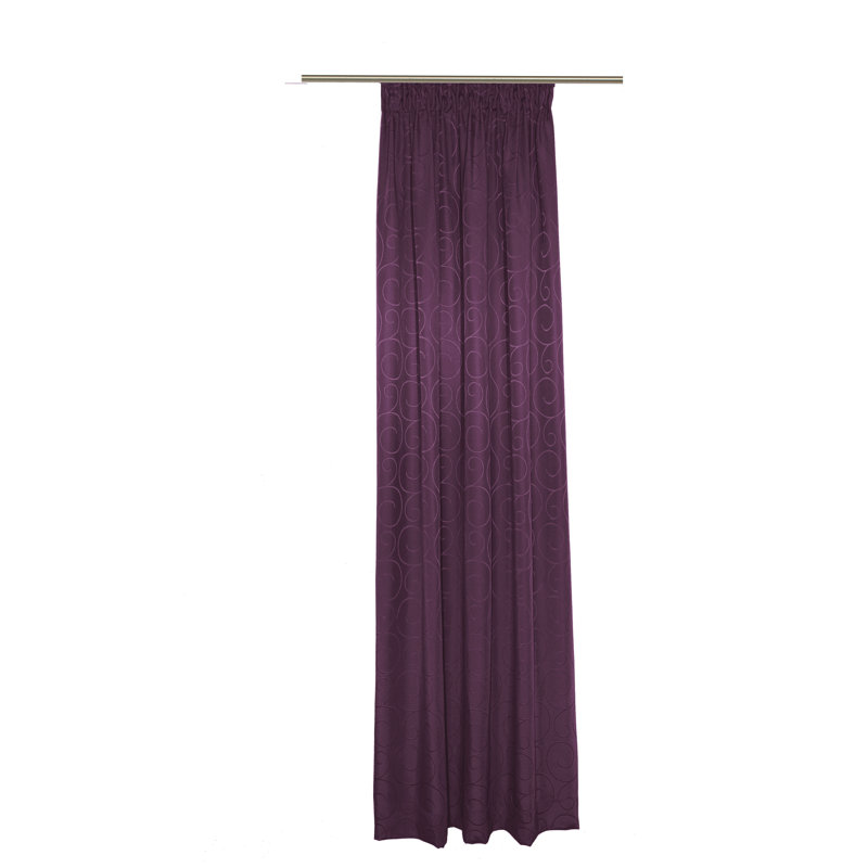 Coursey Room Darkening Curtain Single Panel, Purple, 132cm Width x 225cm Drop