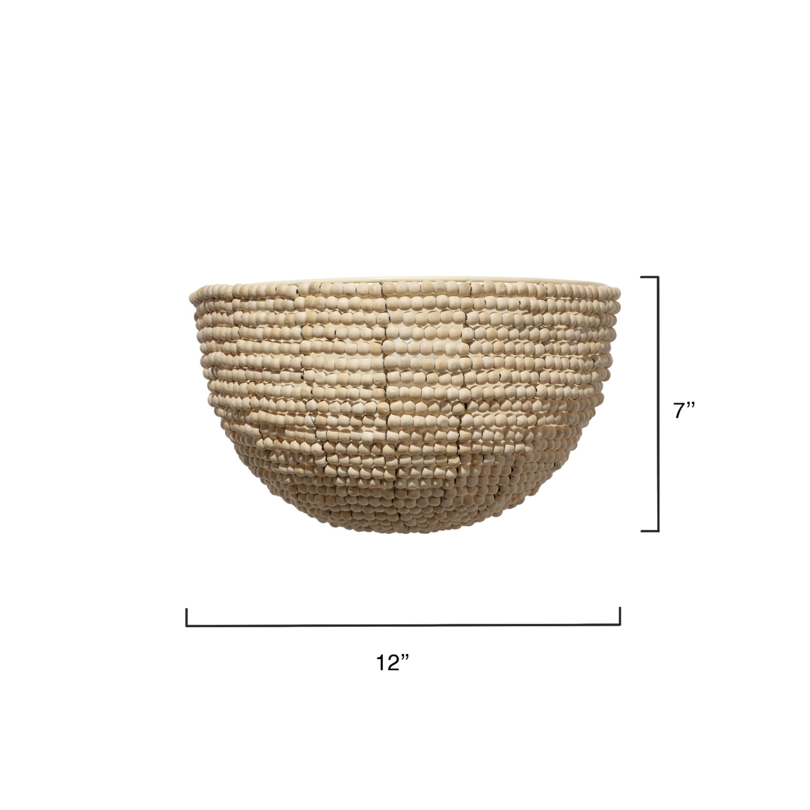 Barnacle Solid Wood Flush Mounted Wall Sconce, Beige, Beige