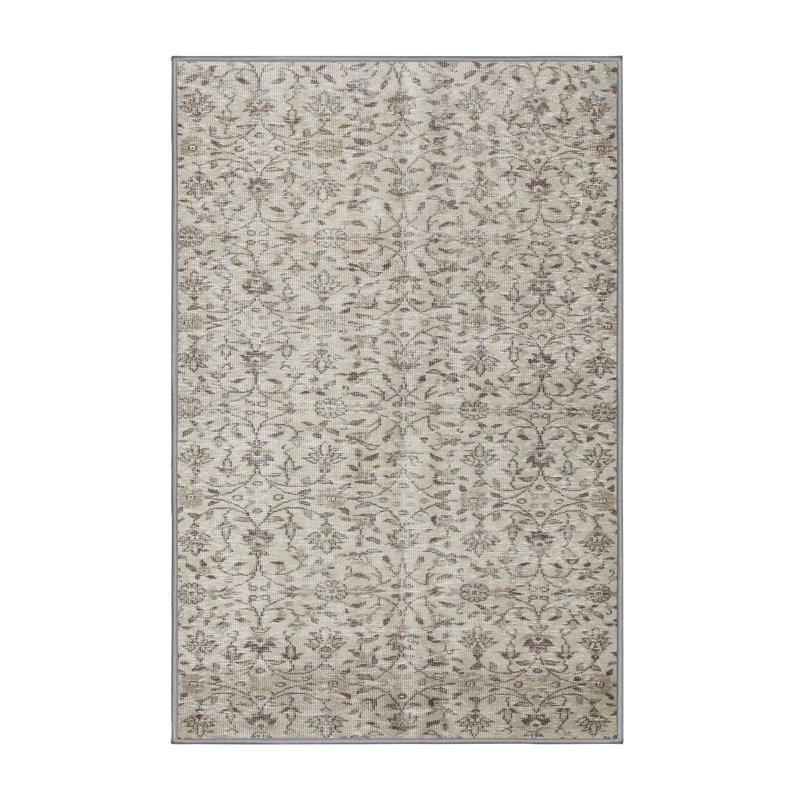 Tapis floral gris, Rectangle 7 pi x 10 pi