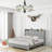 Wingback Upholstered Platform Bed Frame With Galaxy Projector, Diamond Button Headbaord, USB Charger, Music Speaker-272735468-272735464
