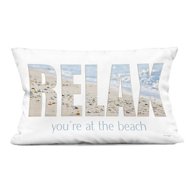 Sand And Blooms Beach Decorative Printed Throw Pillow, design by Amber Sterling
