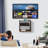 Wooden Floating Shelf Wall Mount Projector Router TV Bracket, Brown