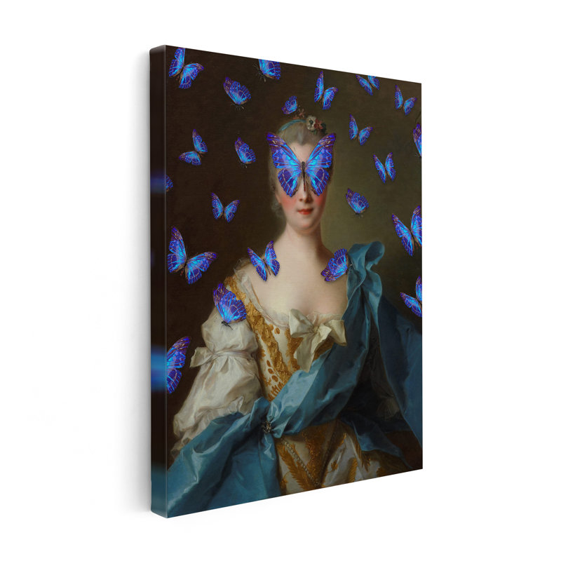 Portrait altéré de madame de La Porte, 11"H x 14"W, Poster, White Framed
