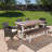 Lebo Rectangular 6 - Person 71" Long Dining Set with Cushions-28014470