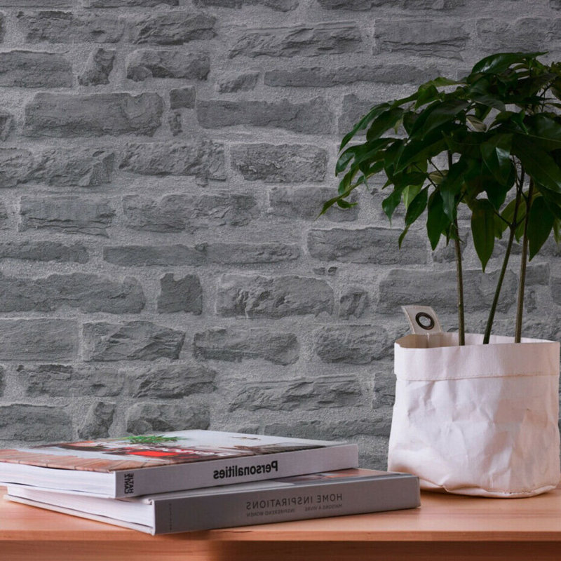 Rouleau de papier peint Mcgrail, Gris foncé