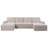 Compressible U-Shaped Sectional Sofa Set,Minimalist Style Modular Sectional Sofa, Corduroy Fabric Cloud Couch For Living Room-1970814015-1970814012