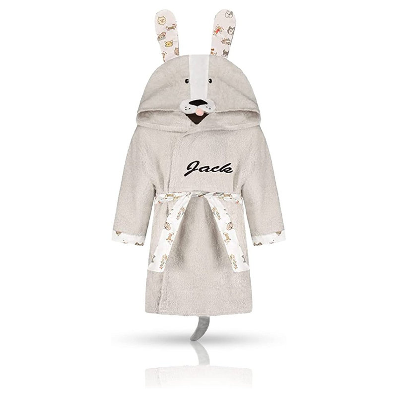 Peignoir de cheville avec capuche pour enfants, S, Oui