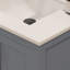 Meuble-lavabo simple 30 po avec plateau en quartz blanc Rooh-101808795-101808798