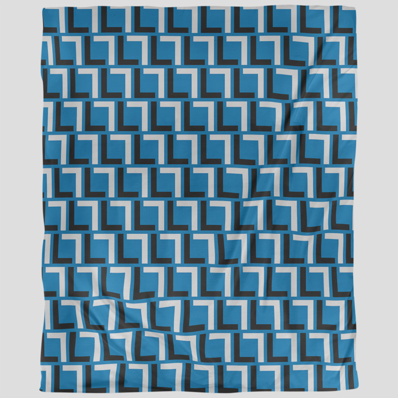 Housse de couette simple, Housse de couette simple TG, Bleu / noir / blanc, Polyester brossé