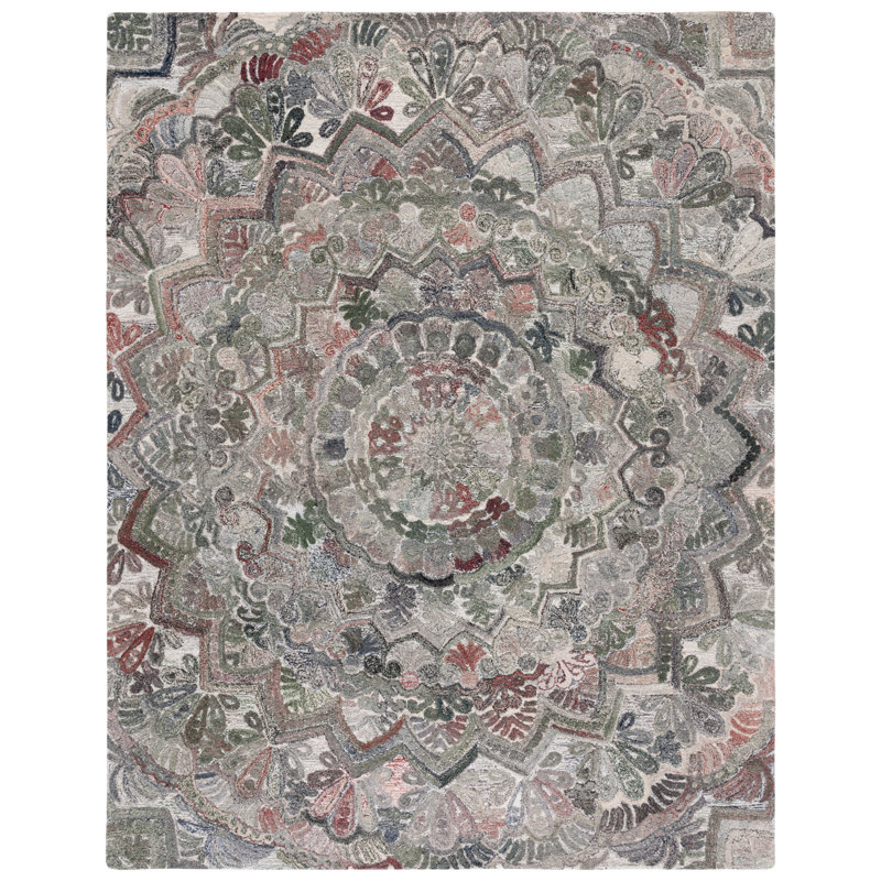 Brantley Hand Tufted Performance Floral Rug, Rectangle 2' x 3'