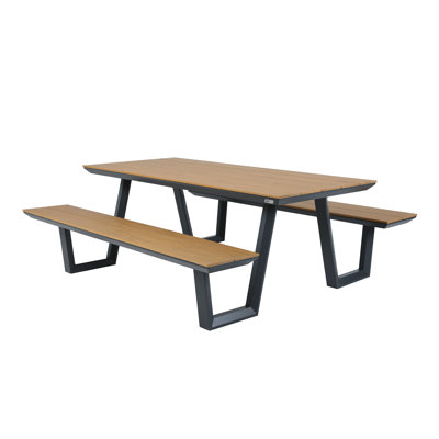 Misiak 4 - Person Patio Dining Set with Rectangular Table