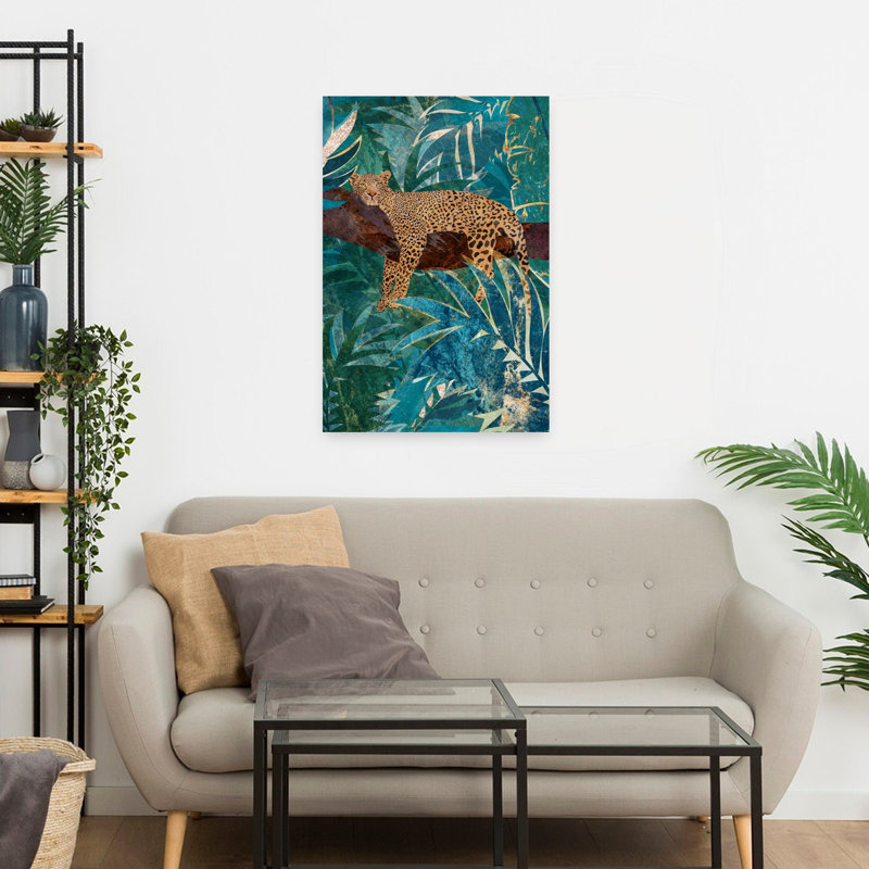 Art contemporain, paysage de forêt abstrait, H 24 po x l 16 po