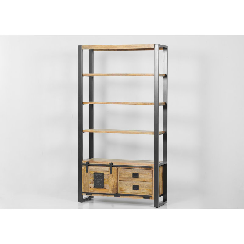 Everard 185cm H x 100cm W Solid Wood Standard Bookcase