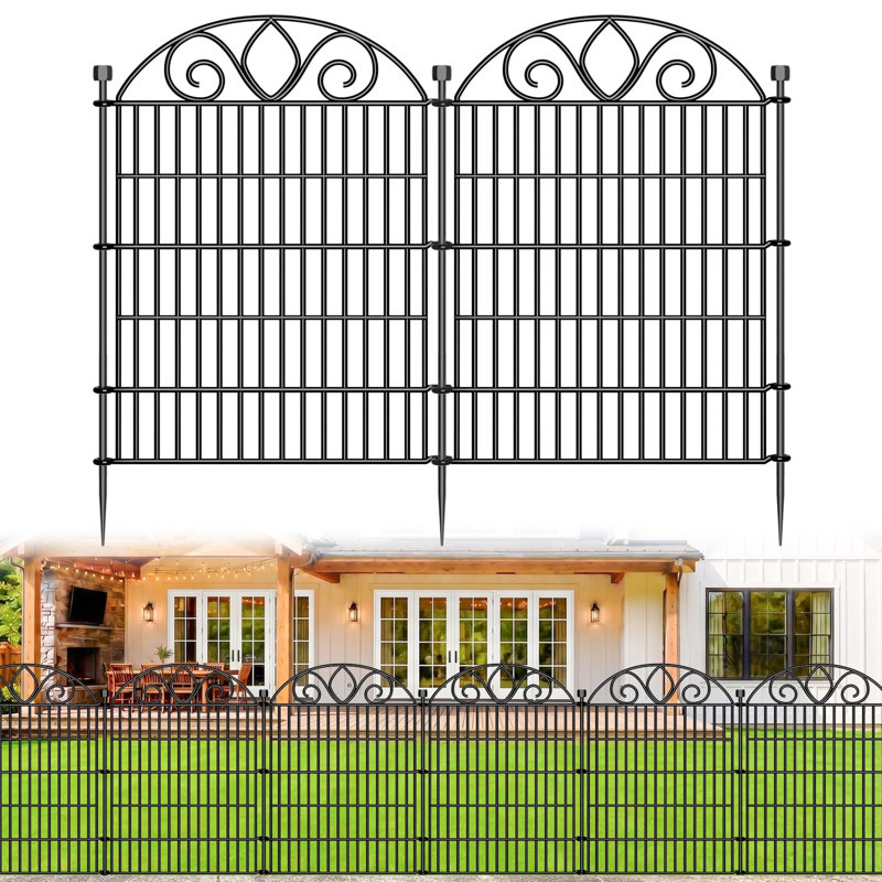 Steel Fence Panels Fencing with 10 Panel(s) Included, 88cm H x 60.5cm W