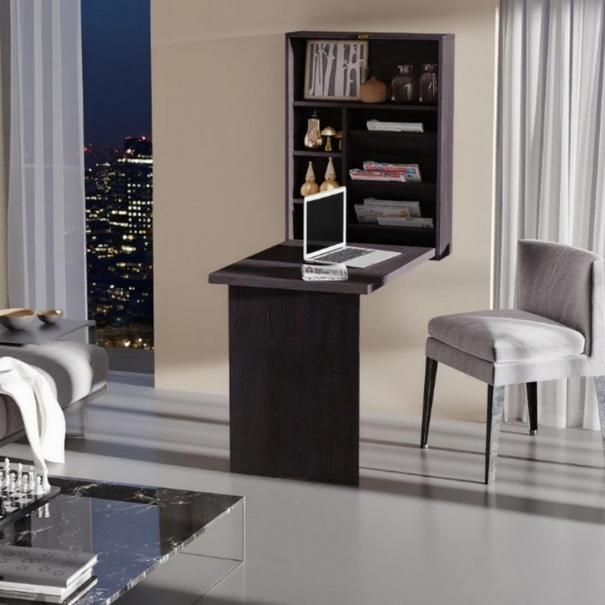 gefayluo Wall Mounted Fold Out Convertible Desk, Multi-Function ...