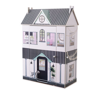  Olivia's Little World Farmhouse Dollhouse with 13-pc Furniture Accessory