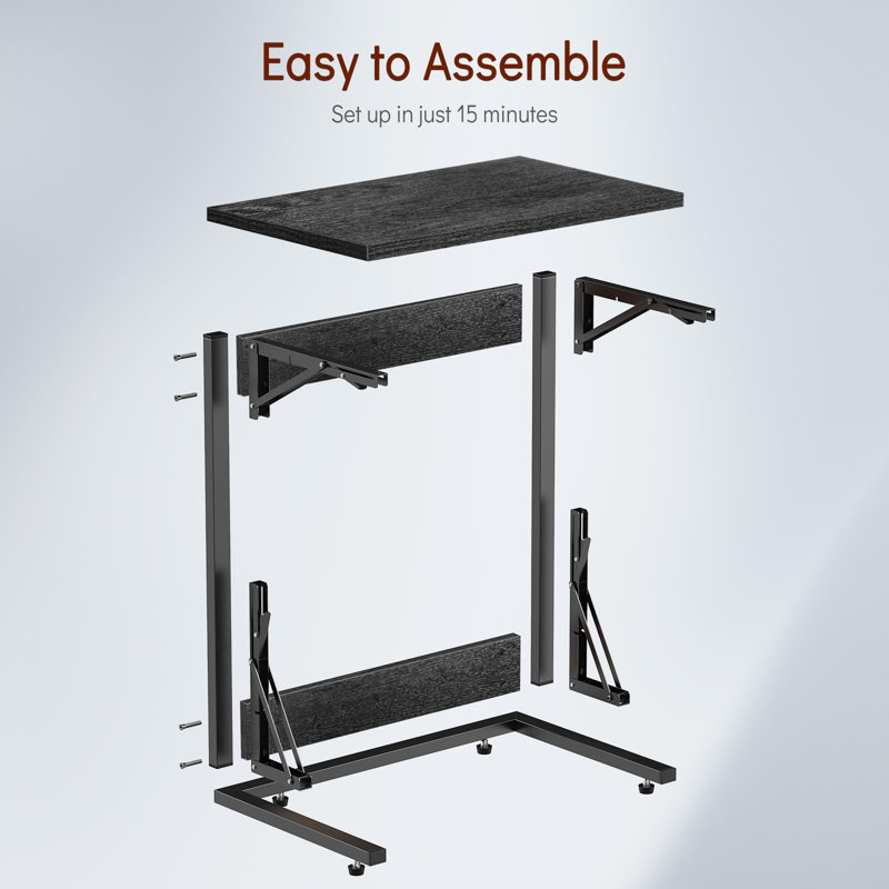 Mahema 27.6'' H x 23.6'' W Computer Table, Gray