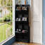 Armoire à chaussures moderne avec 6 tiroirs rabattables, conception peu encombrante, organisateur de hall d'entrée de style crème avec tablette réglable, étagère à chaussures autoportante avec 3 crochets argentés-580884701
