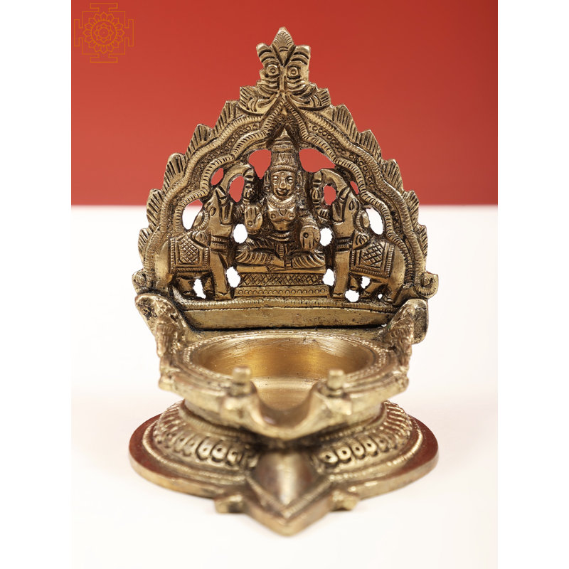 Laiton Gajalakshmi Wick Diya