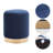 14'' Wide Cozy Velvet Round Ottoman-1671550781