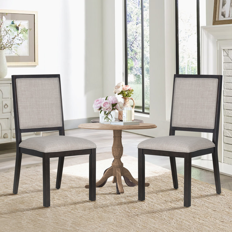 Chaise d'appoint rembourrée en tissu Soild, Brun