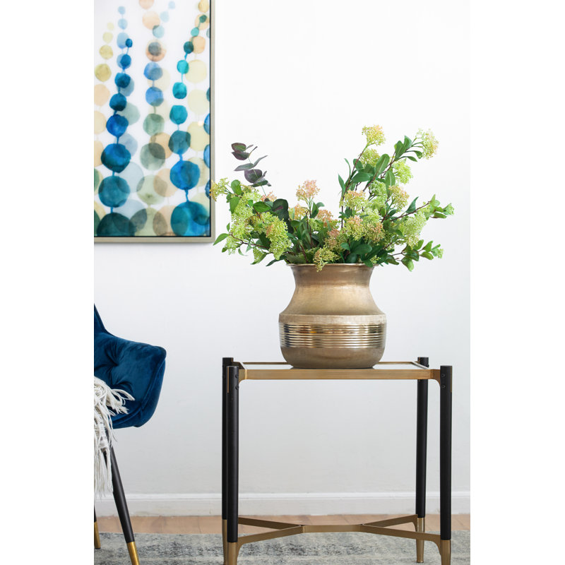 Vase de table Zeppelin, Or, H 11,4 po x l 11,8 po x P 11,8 po