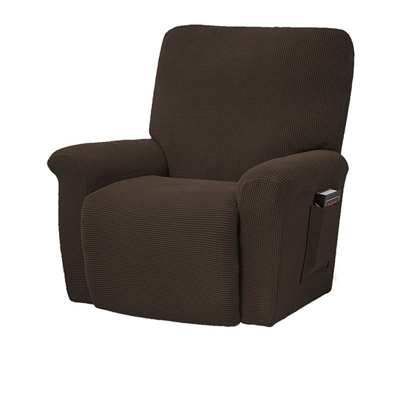 Housse pour fauteuil inclinable en polyester, Brun foncé