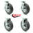8 Inch  Pneumatic Wheel Caster Set 2 Swivel with Brakes and 2 Rigid SCC/SCC-100S280-PNB-GRY-TLB-2-R280-2