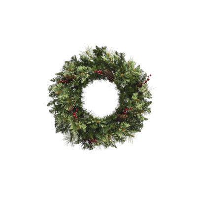 Faux Pinecones 24'' Wreath