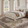 Machine Washable Brown Floral Area Rug