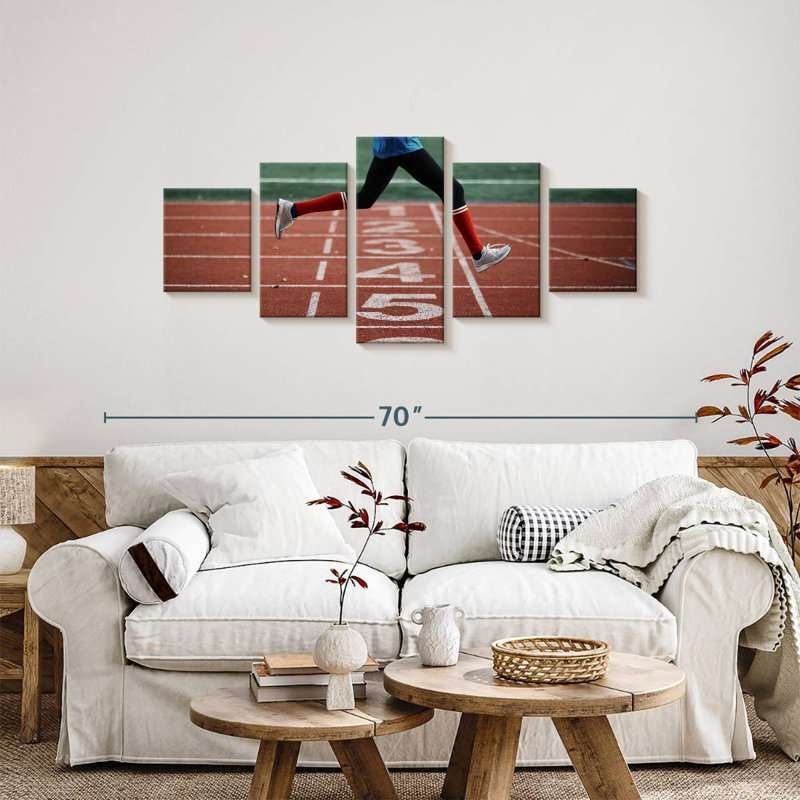 Athletic Track And Field, 24" H x 55" W