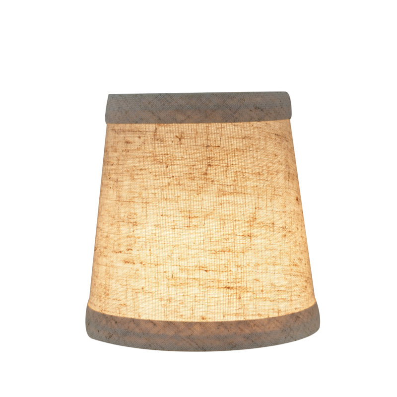 Set of 5 Beige Linen Empire Mini Chandelier Lamp Shades