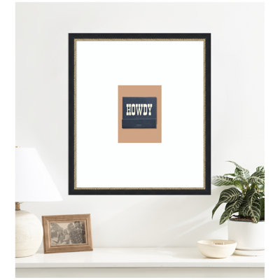 «Howdy Matchbook Blue» par Megan Ryan, reproduction d'art encadrée